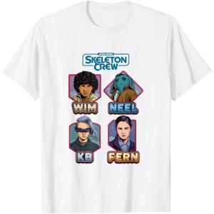 imageStar Wars Skeleton Crew Vintage Character Box Ups TShirtWhite