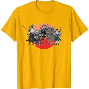 imageStar Wars Visions Anime The Duel Samurai Aliens and Droids TShirtGolden Yellow