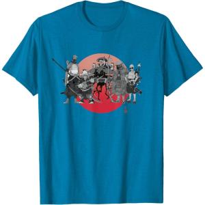 imageStar Wars Visions Anime The Duel Samurai Aliens and Droids TShirtSapphire Blue