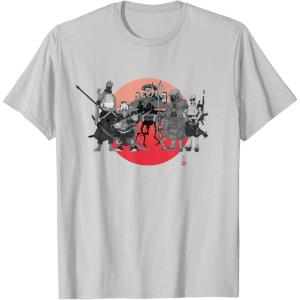 imageStar Wars Visions Anime The Duel Samurai Aliens and Droids TShirtSilver Grey