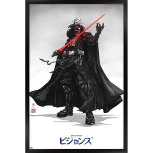 imageTrends International Star Wars Visions  Vader Wall Poster 34L x 224W Premium Unframed VersionBlack Framed Version