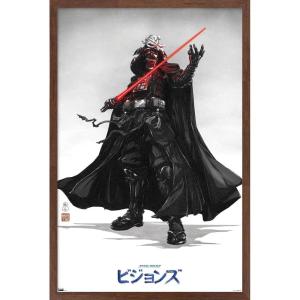 imageTrends International Star Wars Visions  Vader Wall Poster 34L x 224W Premium Unframed VersionMahogany Framed Version