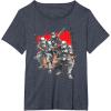 imageStar Wars Visions Anime The Duel Samurai Stormtrooper Trio TShirtHeather Blue