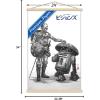 imageTrends International Star Wars Visions  Droids Wall Poster 34L x 224W Premium Unframed VersionPremium Print and Beechwood Hanger Bundle