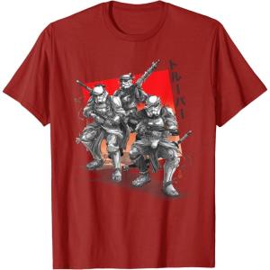imageStar Wars Visions Anime The Duel Samurai Stormtrooper Trio TShirtCranberry Red