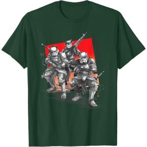 imageStar Wars Visions Anime The Duel Samurai Stormtrooper Trio TShirtDark Green