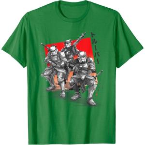 imageStar Wars Visions Anime The Duel Samurai Stormtrooper Trio TShirtKelly Green