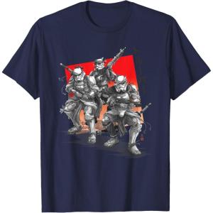 imageStar Wars Visions Anime The Duel Samurai Stormtrooper Trio TShirtNavy Blue