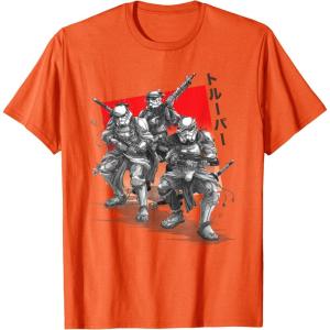 imageStar Wars Visions Anime The Duel Samurai Stormtrooper Trio TShirtOrange