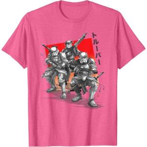 imageStar Wars Visions Anime The Duel Samurai Stormtrooper Trio TShirtPink Heather