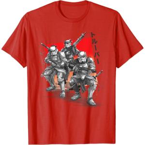 imageStar Wars Visions Anime The Duel Samurai Stormtrooper Trio TShirtRed