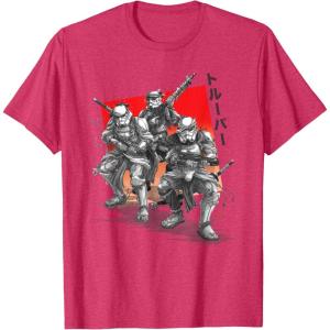 imageStar Wars Visions Anime The Duel Samurai Stormtrooper Trio TShirtRed Heather