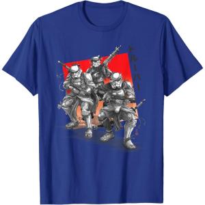 imageStar Wars Visions Anime The Duel Samurai Stormtrooper Trio TShirtRoyal Blue