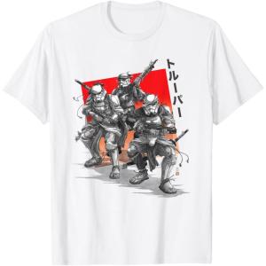 imageStar Wars Visions Anime The Duel Samurai Stormtrooper Trio TShirtWhite