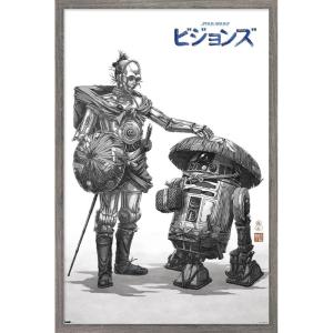 imageTrends International Star Wars Visions  Droids Wall Poster 34L x 224W Premium Unframed VersionBarnwood Framed Version