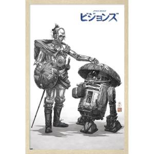 imageTrends International Star Wars Visions  Droids Wall Poster 34L x 224W Premium Unframed VersionBlonde Framed Version
