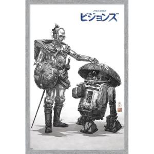 imageTrends International Star Wars Visions  Droids Wall Poster 34L x 224W Premium Unframed VersionGray Framed Version