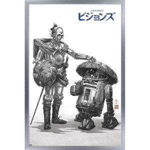 imageTrends International Star Wars Visions  Droids Wall Poster 34L x 224W Premium Unframed VersionSilver Framed Version