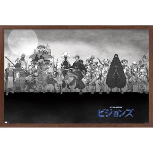 imageTrends International Star Wars Visions  Group Wall Poster 34L x 224W Premium Unframed VersionMahogany Framed Version