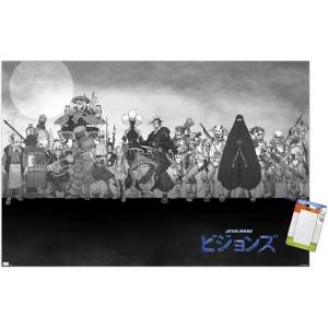imageTrends International Star Wars Visions  Group Wall Poster 34L x 224W Premium Unframed VersionPoster  Mount Bundle