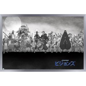 imageTrends International Star Wars Visions  Group Wall Poster 34L x 224W Premium Unframed VersionSilver Framed Version