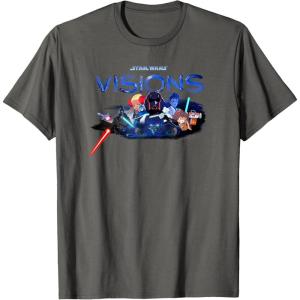 imageStar Wars Visions Group Shot Logo TShirtAsphalt Grey