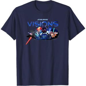imageStar Wars Visions Group Shot Logo TShirtNavy Blue