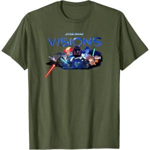 imageStar Wars Visions Group Shot Logo TShirtOlive Green