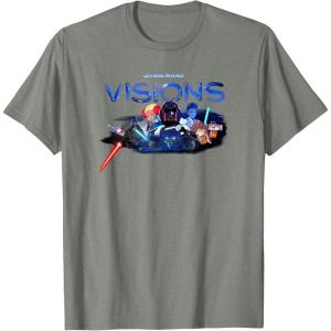imageStar Wars Visions Group Shot Logo TShirtOlive Heather