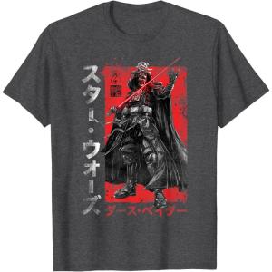 imageStar Wars Visions Samurai Vader Reach TShirtDark Heather Grey