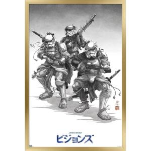 imageTrends International Star Wars Visions  Storm Troopers Wall Poster 34L x 224W Premium Unframed VersionGold Framed Version