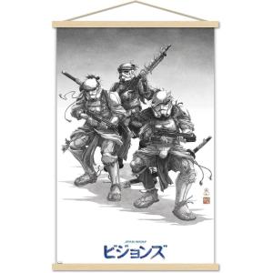 imageTrends International Star Wars Visions  Storm Troopers Wall Poster 34L x 224W Premium Unframed VersionPremium Print and Beechwood Hanger Bundle