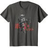 imageStar Wars Visions Anime The Duel Japanese Samurai Boba Fett TShirtAsphalt Grey