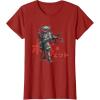imageStar Wars Visions Anime The Duel Japanese Samurai Boba Fett TShirtCranberry Red