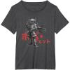 imageStar Wars Visions Anime The Duel Japanese Samurai Boba Fett TShirtDark Heather Grey