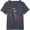 imageStar Wars Visions Anime The Duel Japanese Samurai Boba Fett TShirtHeather Blue