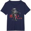 imageStar Wars Visions Anime The Duel Japanese Samurai Boba Fett TShirtNavy Blue