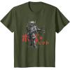 imageStar Wars Visions Anime The Duel Japanese Samurai Boba Fett TShirtOlive Green
