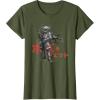 imageStar Wars Visions Anime The Duel Japanese Samurai Boba Fett TShirtOlive Green