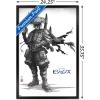 imageTrends International Star Wars Visions  Boba Wall Poster 34L x 224W Premium Unframed VersionBlack Framed Version
