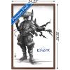 imageTrends International Star Wars Visions  Boba Wall Poster 34L x 224W Premium Unframed VersionMahogany Framed Version