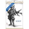 imageTrends International Star Wars Visions  Boba Wall Poster 34L x 224W Premium Unframed VersionPremium Print and Beechwood Hanger Bundle