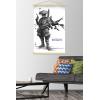 imageTrends International Star Wars Visions  Boba Wall Poster 34L x 224W Premium Unframed VersionPremium Print and Beechwood Hanger Bundle