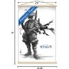 imageTrends International Star Wars Visions  Boba Wall Poster 34L x 224W Premium Unframed VersionPremium Print and Beechwood Hanger Bundle