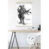 imageTrends International Star Wars Visions  Boba Wall Poster 34L x 224W Premium Unframed VersionPremium Print and Beechwood Hanger Bundle