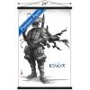 imageTrends International Star Wars Visions  Boba Wall Poster 34L x 224W Premium Unframed VersionPremium Print and Black Hanger Bundle
