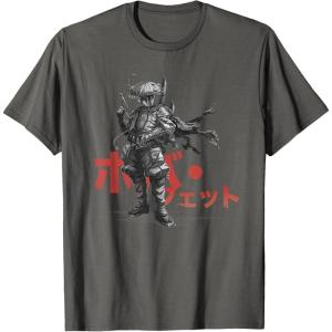 imageStar Wars Visions Anime The Duel Japanese Samurai Boba Fett TShirtAsphalt Grey