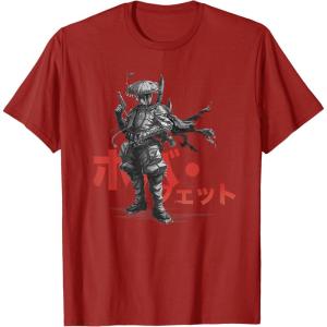 imageStar Wars Visions Anime The Duel Japanese Samurai Boba Fett TShirtCranberry Red