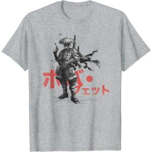 imageStar Wars Visions Anime The Duel Japanese Samurai Boba Fett TShirtHeather Grey