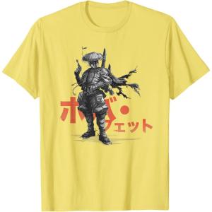 imageStar Wars Visions Anime The Duel Japanese Samurai Boba Fett TShirtLemon Yellow